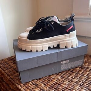 Palladium Black and White Chunky Sneakers